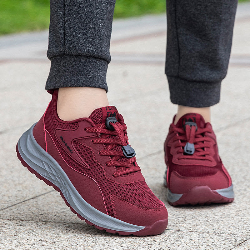 Damen Sportliche Laufschuhe mit flexiblem Schnellschnürsystem und atmungsaktiver Mesh-Oberfläche EB