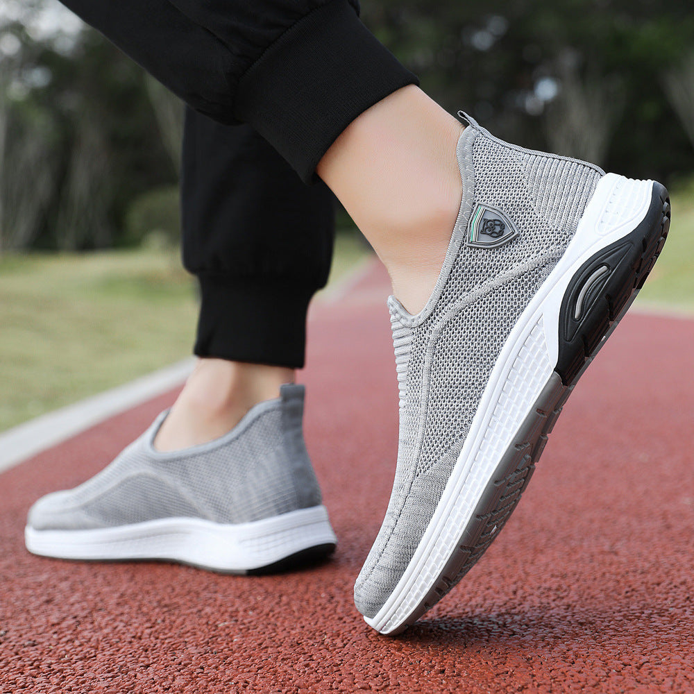 Damen Bequeme Slip-On Sneakers mit atmungsaktiver Mesh-Oberfläche und flexibler Sohle EB
