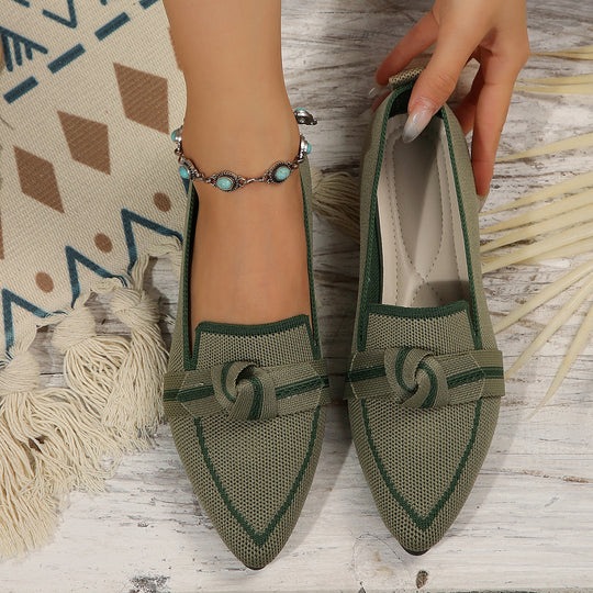 Damen bequeme Slip-On Mokassins mit modischen Details EB