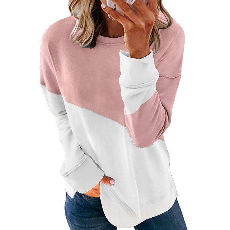 Damen Sweatshirt mit modischem Farbblock-Design EB