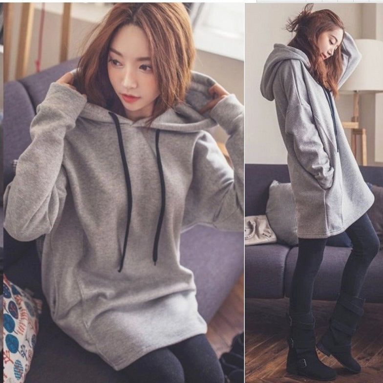 Damen Hoodie mit lässigem Print und Kapuze EB