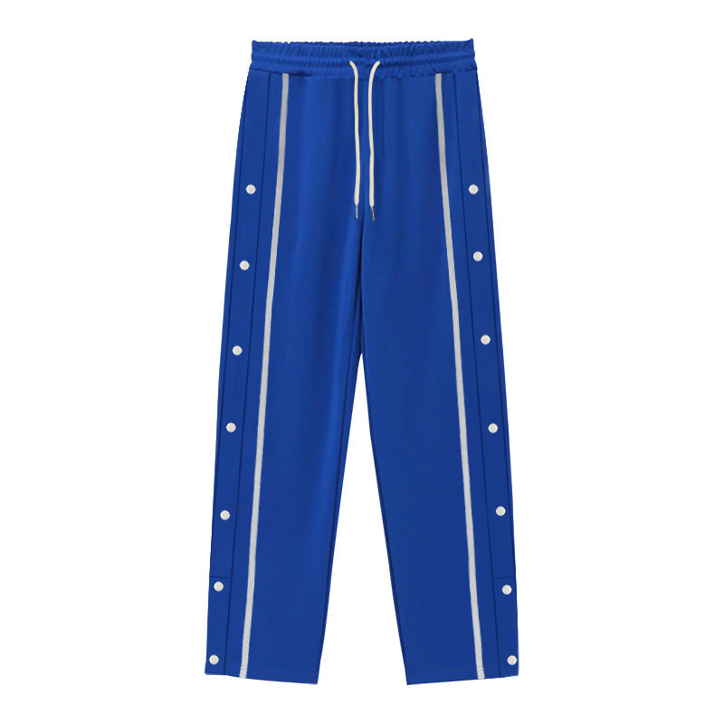 Herren Sportliche Trainingshose mit seitlichen Druckknopfdetails EB
