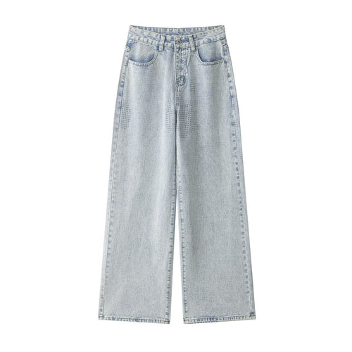 Damenweite Jeanshose im lässigen Vintage-Stil mit hohem Bund EB