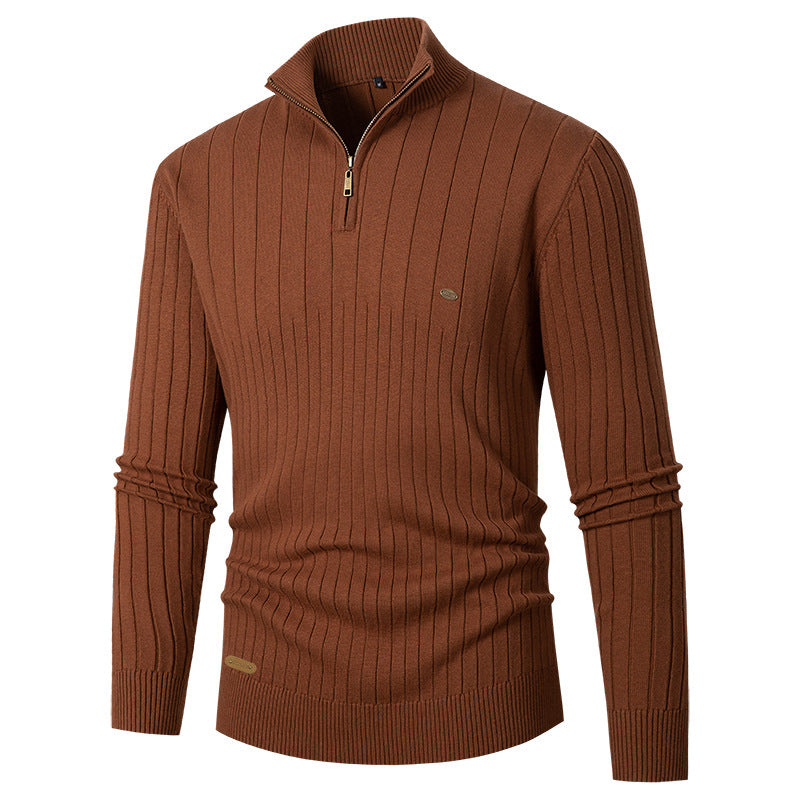 Herren Pullover mit Stehkragen und Feinstrick EB