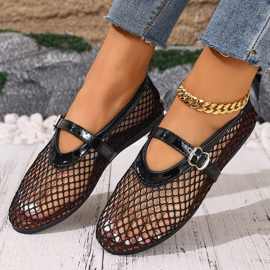 Damen Netzschuhe mit elegantem Riemen EB