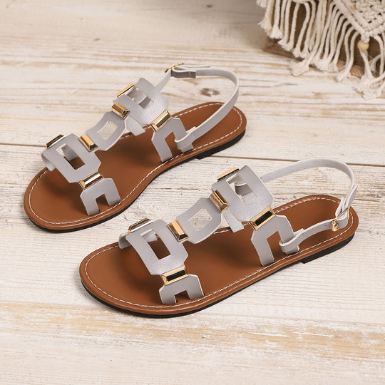 Damen elegante Sandalen mit modischen Schnallen EB