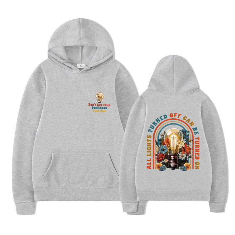 Damen Kapuzenpullover mit buntem Motiv und entspannter Passform EB