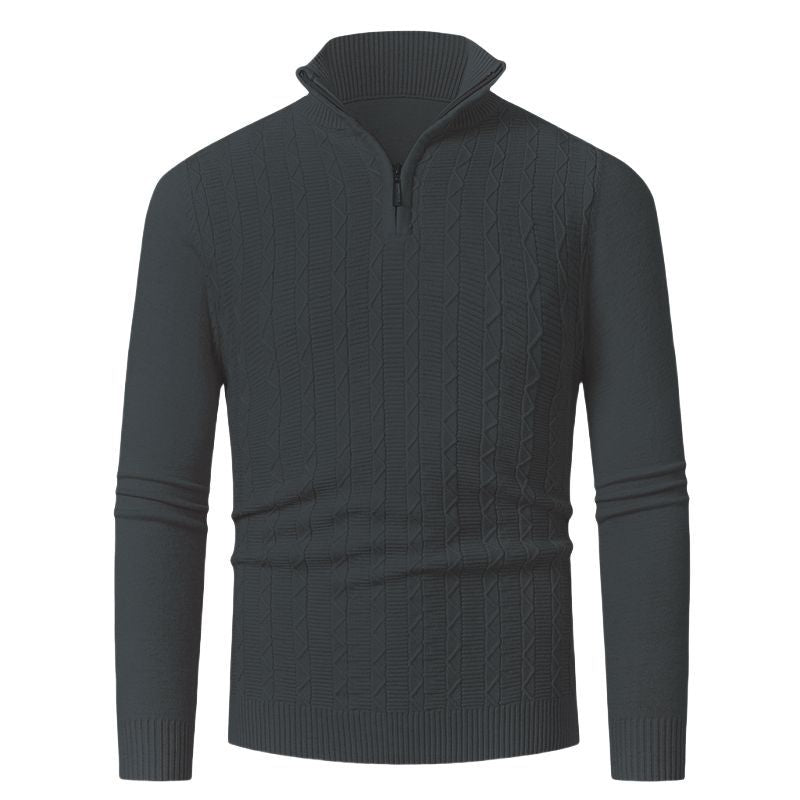 Herren hoher Kragen Strickpullover EB