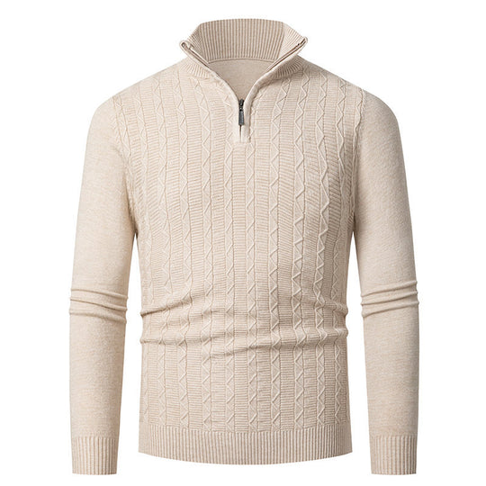 Herren hoher Kragen Strickpullover EB