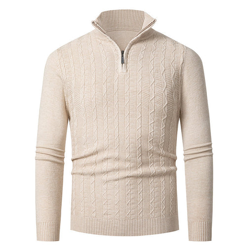Herren hoher Kragen Strickpullover EB