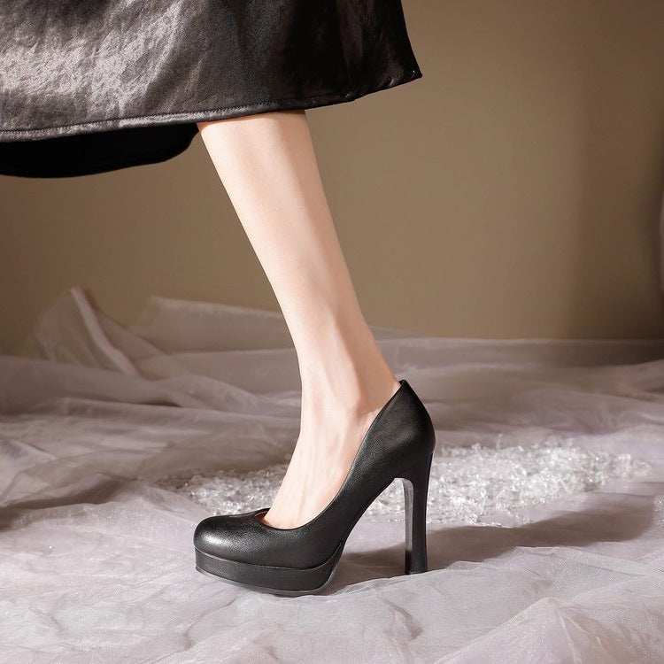Damen elegante Pumps mit Blockabsatz EB