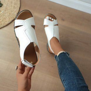 Damen Komfortable Sandalen mit ergonomischem Fußbett und weichem Riemen EB