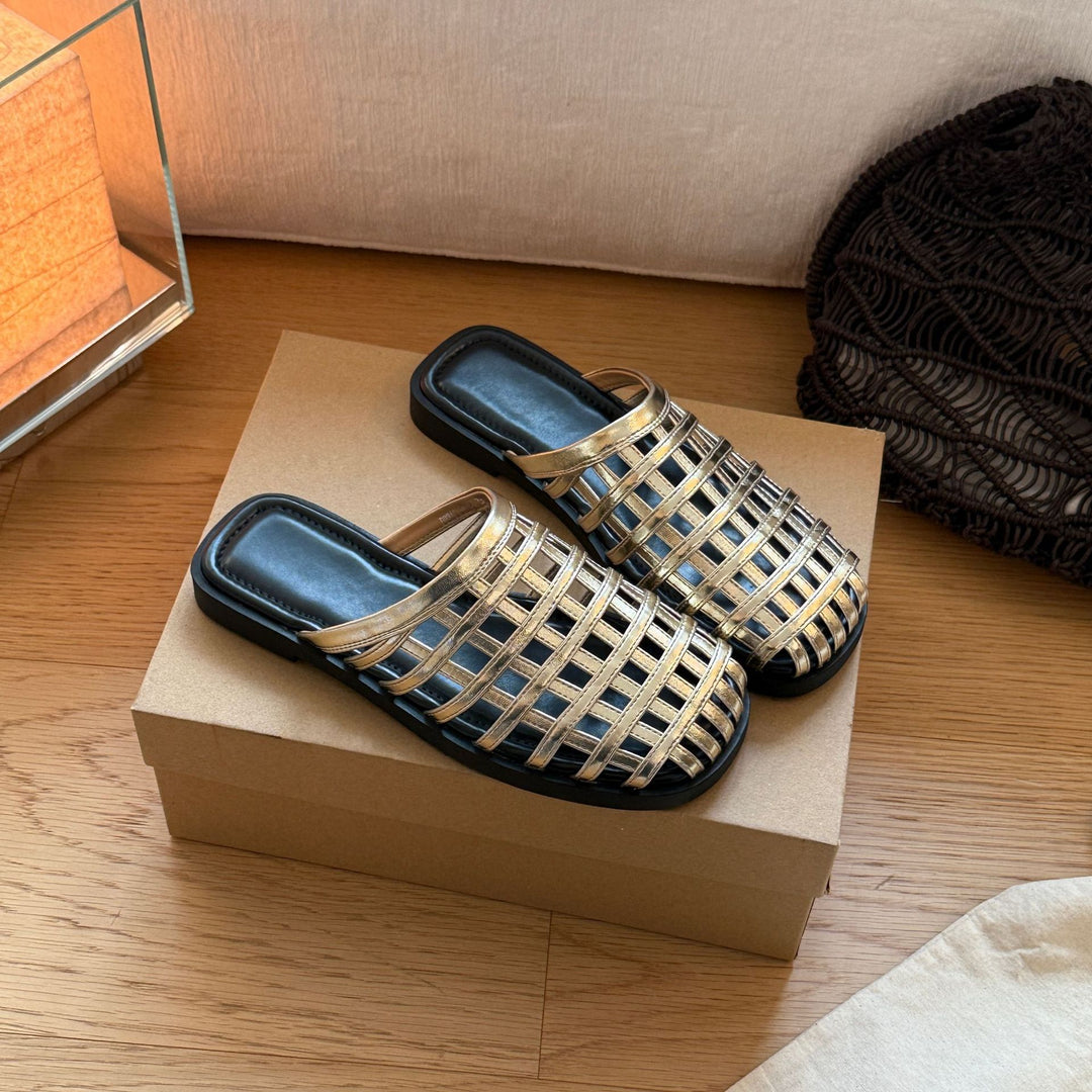 Damen Schicke Riemensandalen im modernen Flechtdesign EB