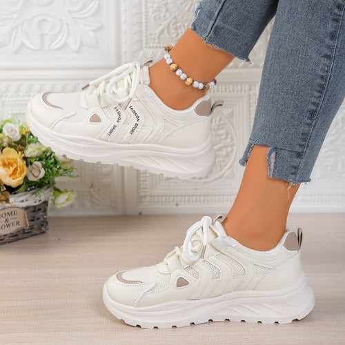 Damen Sneakers mit atmungsaktiver Mesh-Oberfläche und flexibler Laufsohle EB