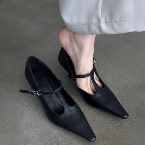 Damen elegante Slingback-Pumps mit modischem Schlitzdesign EB