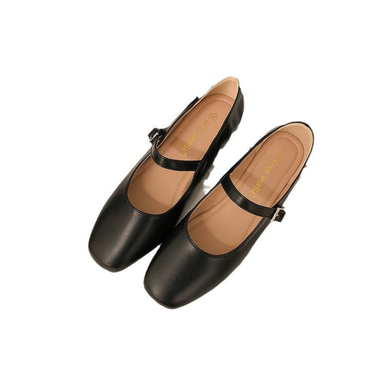 Damen Ballerinas mit modischem Riemchen und glänzender Oberfläche EB