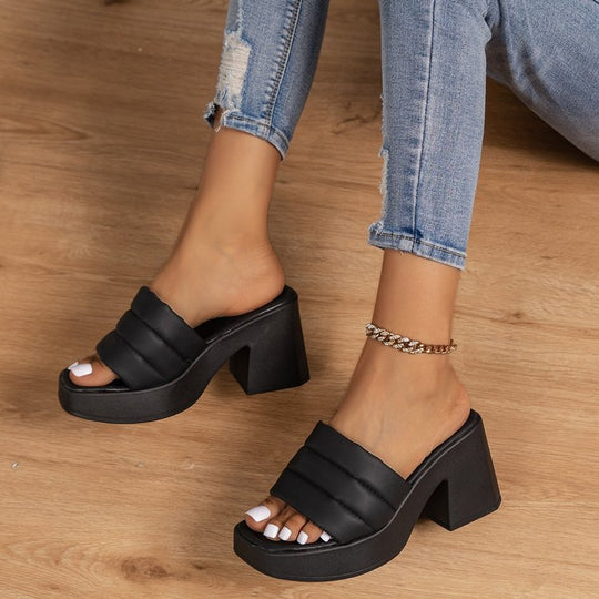 Damen Plateausandalen mit modischem Riemen-Design EB