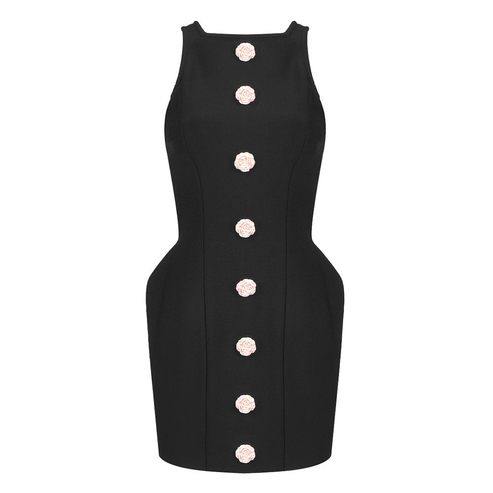 Damen Figurbetontes Kleid mit Blumendetails EB