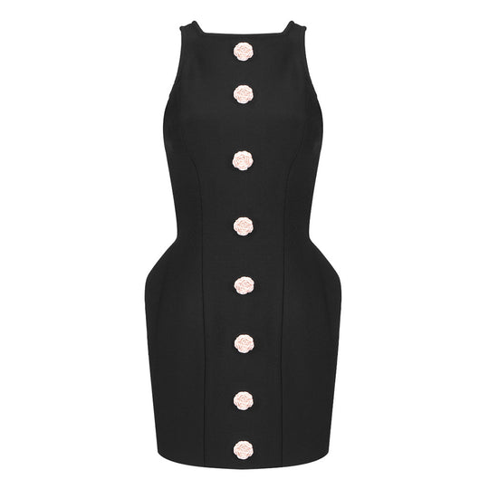 Damen Figurbetontes Kleid mit Blumendetails EB
