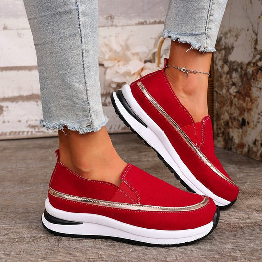 Damen Slip-On Sneakers mit modernem Design und stoßdämpfender Sohle EB