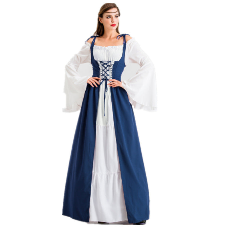 Damen historisches Märchenkleid mit elegantem Oberteil und ausgestellten Ärmeln EB