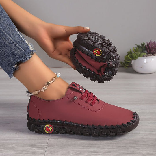 Damen  leichte Alltags-Slipper-Sneaker mit verdeckter Schnürung, elastischem Einstieg und griffiger Trailsohle EB