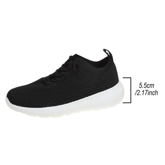 Damen Sneaker aus atmungsaktivem Strickmaterial mit rutschfester Sohle EB
