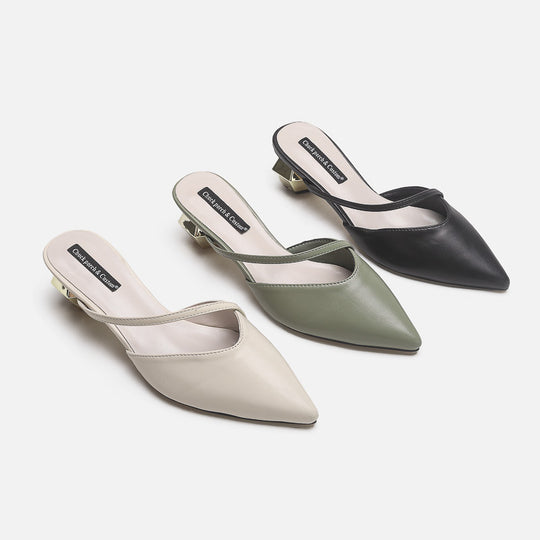 Damen Sling-Pumps mit einzigartigem geometrischen Absatzdesign EB