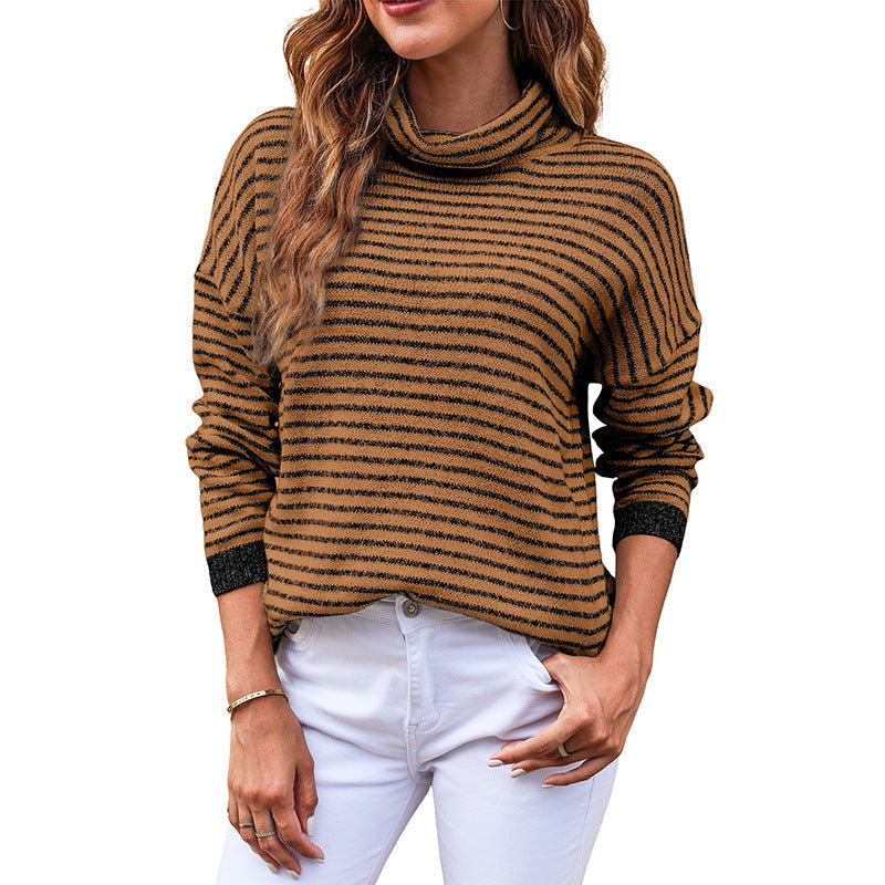 EB | Wollmischung Damen Rollkragenpullover mit Langen Ärmeln