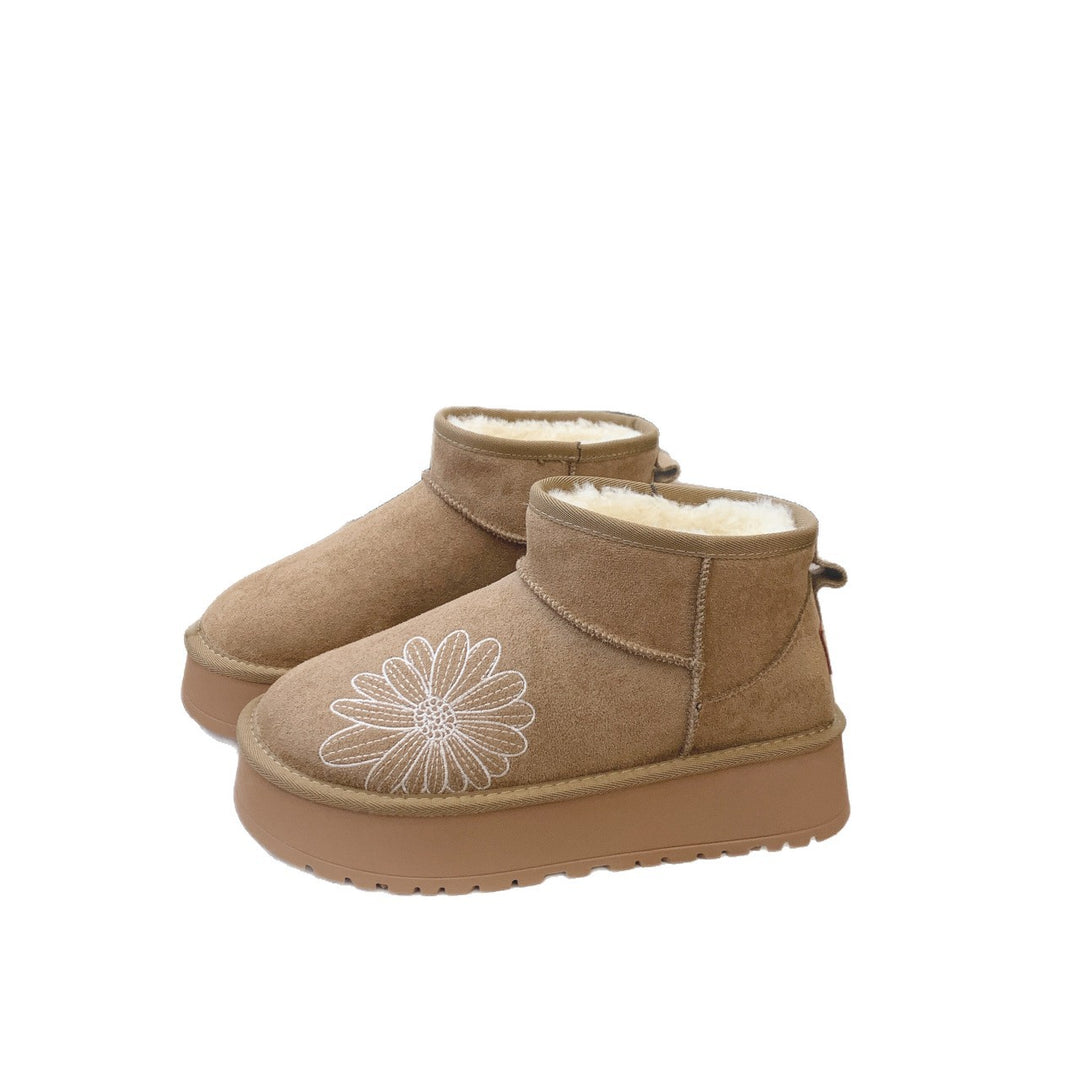 Damen bequeme Winterboots mit ergonomischem Innenfutter und rutschfester Sohle EB