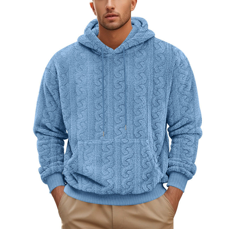 Herren Kapuzensweatshirt aus kuscheligem Material mit detaillierter Struktur EB