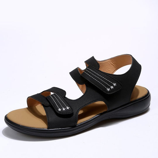 Damen Komfortable Sandalen mit verstellbaren Klettverschlüssen und anatomischem Fußbett EB