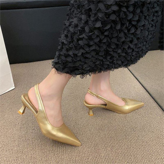 Damen elegante Slingback-Pumps mit modischem Absatz EB