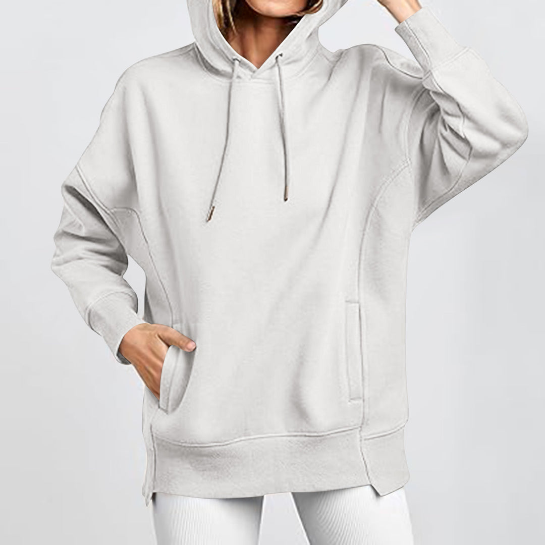 Damen Oversized Kapuzenpullover mit Taschen und Kängurustil EB