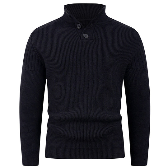 Herren innovativer Halbreißverschluss Pullover mit Rippstruktur EB