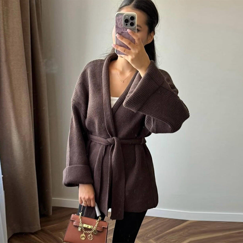 Damen gemütlicher Strickmantel EB