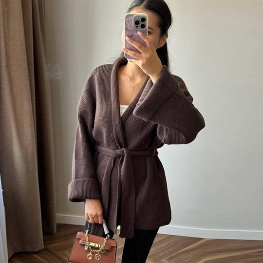 Damen gemütlicher Strickmantel EB