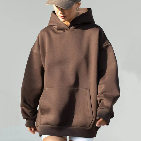 Damen nan oversized Kapuzenpullover mit Kängurutasche und dropped-shoulder Schnitt EB