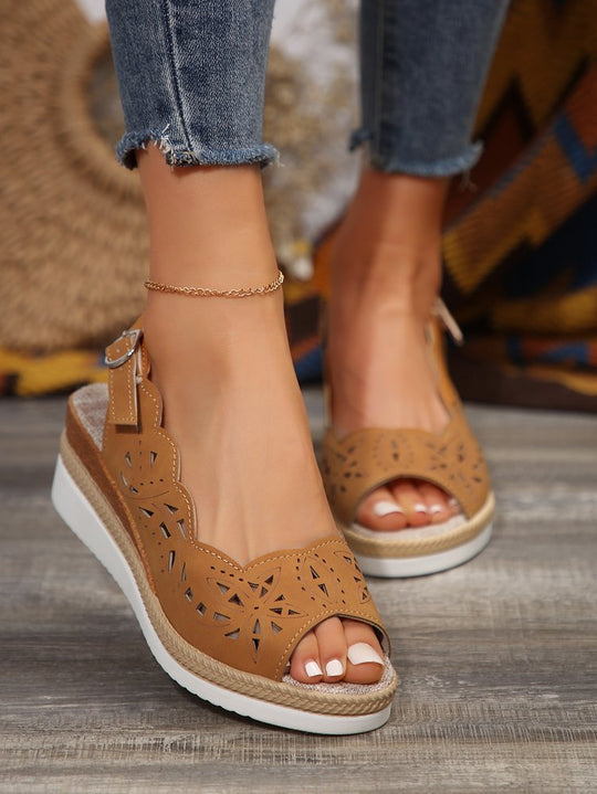 Damen Hochhackige Sandalen mit atmungsaktiven Cut-Outs EB