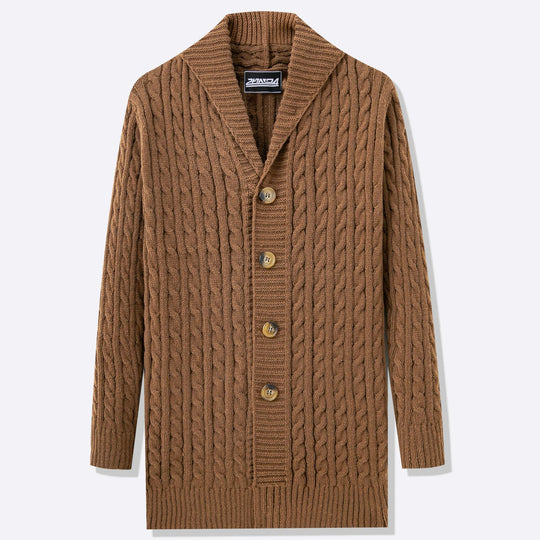 Herren Strickjacke mit offenem Design und Knopfdetails EB