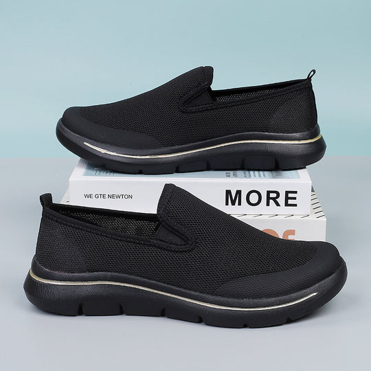Damen Slip-On Freizeit-Schuhe mit atmungsaktivem Mesh-Obermaterial und flexibler Sohle EB