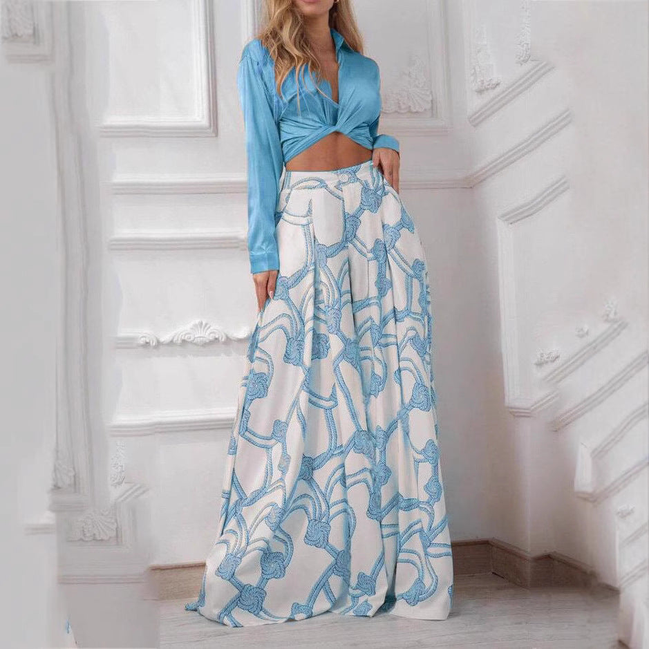 Damen Langes, ärmelloses Kleid mit elegantem Crop-Top und Rock EB