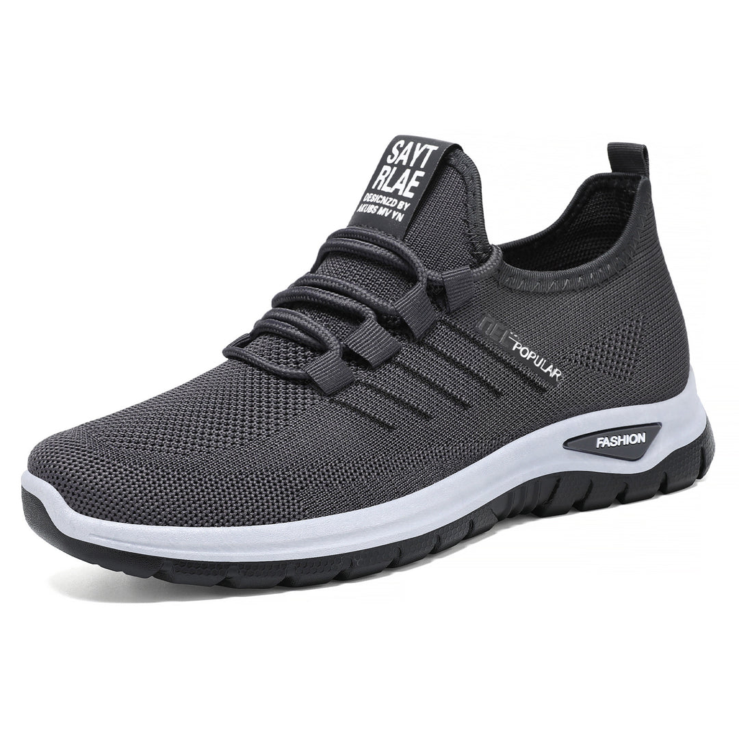 Damen nan leichte gestrickte Freizeitsneaker mit elastischem Schnellzug-Kordelsystem und stoßdämpfender EVA-Sohle EB