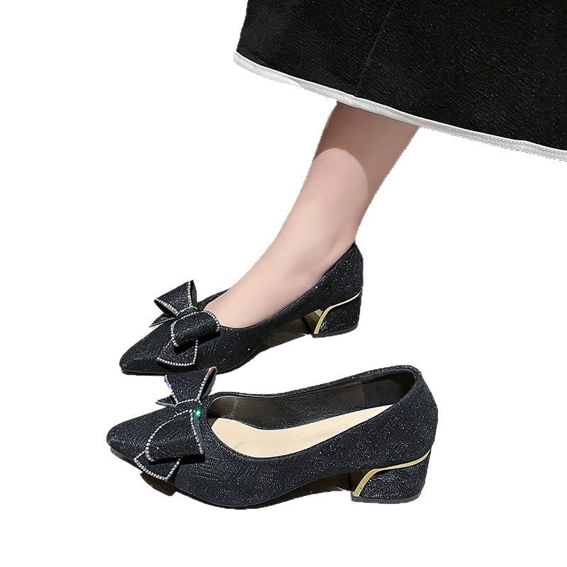 Damen Elegante und funkelnde High-Heel Pumps EB