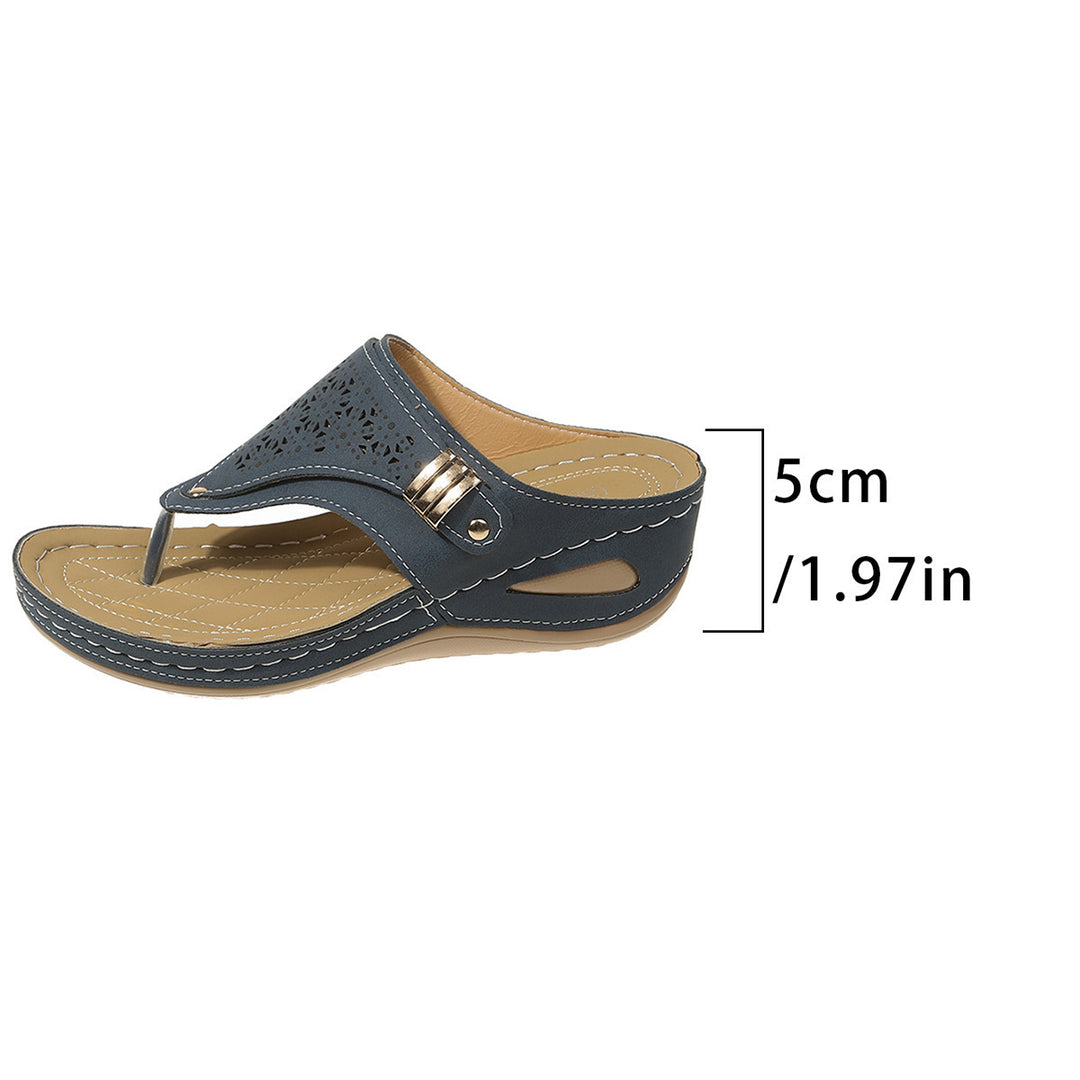 Damen Zehentrenner-Sandalen mit luftiger Schnürung und modischem Dekor EB