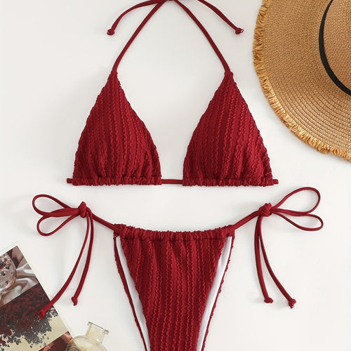 Damen Triangel-Bikini mit raffinierten Rüschen EB
