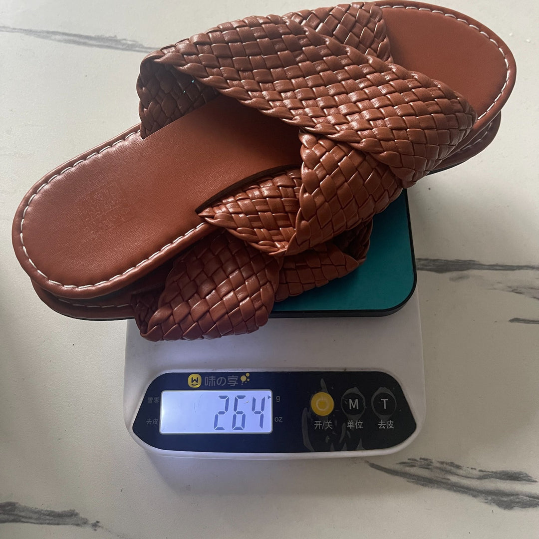 Damen geflochtene Komfortsandalen mit weicher Sohle EB