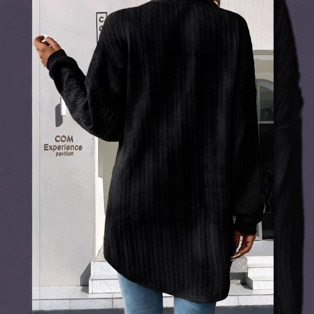 Damen lässige Strickjacke mit Taschen EB