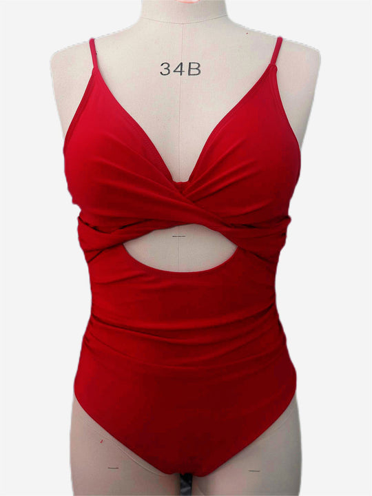 Damen Eleganter Einteiler-Badeanzug mit modischem Cut-Out EB