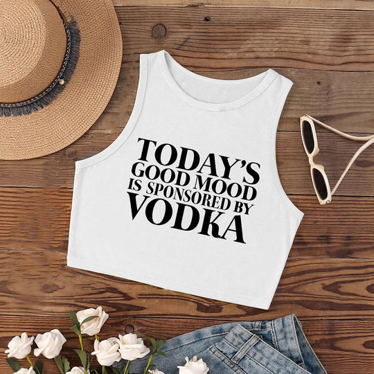 Damen Crop-Top mit inspirierendem Schriftzug und figurbetontem Design EB